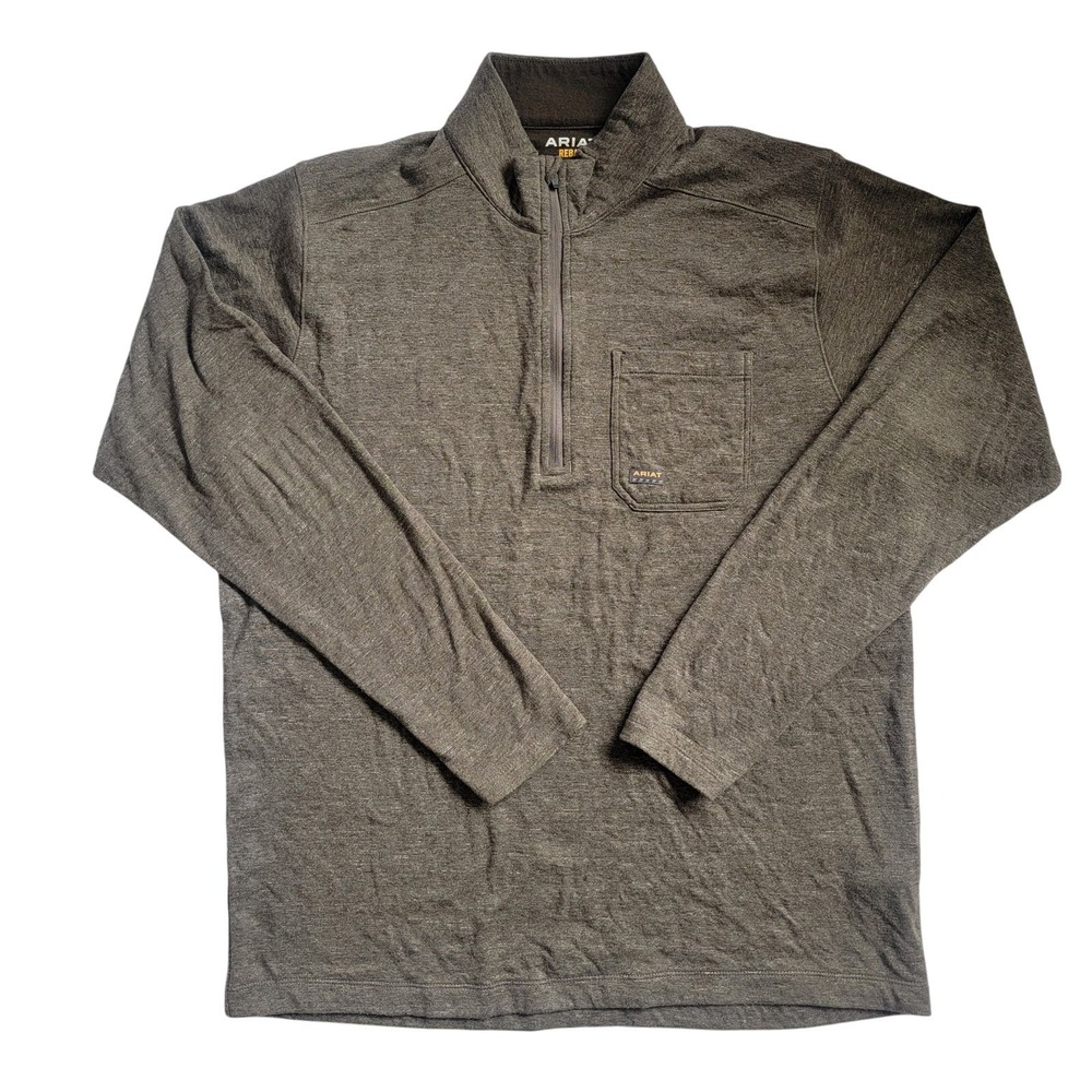 Men's Ariat Rebar 1/4 zip neck pullover sweater